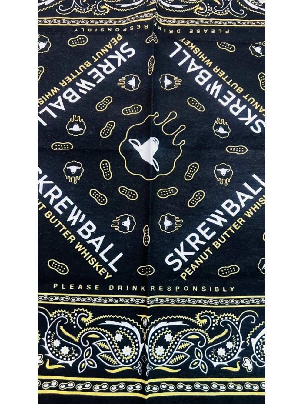 Vintage Seagrams & Skrewball bandanas, collectible, retro, cowboy, indie